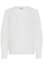 Load image into Gallery viewer, Cream - Delia Blouse - Snow White colour front shot
