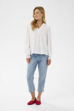 Load image into Gallery viewer, Cream - Delia Blouse - Snow White colour front shot
