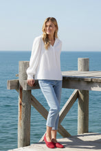Load image into Gallery viewer, Cream - Delia Blouse - Snow White colour front shot
