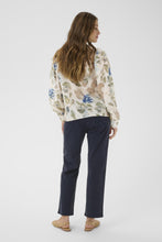 Load image into Gallery viewer, Cream - Lucia Blouse - Hailey Print with Blue colour back shot
