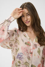 Load image into Gallery viewer, Cream - Lucia Blouse - Sepia Rose Flower colour front shot
