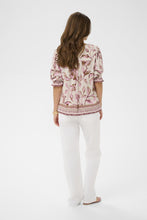 Load image into Gallery viewer, Cream - Tiah Boho Blouse - Pink Flower colour back shot
