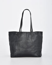 Load image into Gallery viewer, Elara - Metallic Leather Hobo - Black colour front shot
