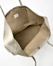 Load image into Gallery viewer, Elara - Metallic Leather Hobo - Champagne colour inside shot
