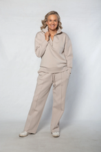 Load image into Gallery viewer, Equinox - Casual Half Zip Leisure Sweater - Natural colour front shot
