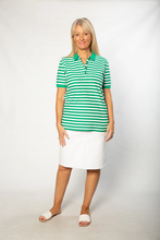 Load image into Gallery viewer, Equinox - Mid-Length Pull-On Denim Skirt - White colour front shot

