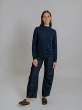 Load image into Gallery viewer, Fields Knitwear - Bella Turtle Neck Pullover - Navy colour front shot

