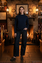 Load image into Gallery viewer, Fields Knitwear - Bella Turtle Neck Pullover - Navy colour front shot
