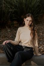 Load image into Gallery viewer, Fields Knitwear - Bella Turtle Neck Pullover - Oatmeal colour front shot
