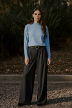 Load image into Gallery viewer, Fields Knitwear - Bella Turtle Neck Pullover - Pastel Blue colour front shot

