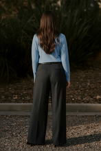 Load image into Gallery viewer, Fields Knitwear - Bella Turtle Neck Pullover - Pastel Blue colour back shot
