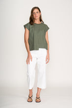 Load image into Gallery viewer, Foil - Cut Of Your Rib Top - Sage colour front shot
