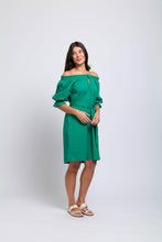 Load image into Gallery viewer, Foil - Eye Candy Dress in Kelly colour side shot
