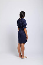 Load image into Gallery viewer, Foil - Eye Candy Dress - Midnight colour back shot
