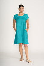 Load image into Gallery viewer, Foil - Festival Dress - Aquatic colour front shot
