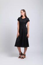 Load image into Gallery viewer, Foil - Fringe Event Dress in Black colour front shot
