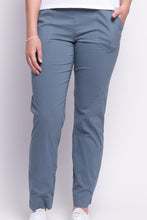 Load image into Gallery viewer, Foil - Full Monty Trapeze Trouser - Blue Steel colour front closed up shot
