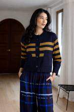 Load image into Gallery viewer, Foil - Hold The Line Cardi - Eclipse Stripe colour front shot
