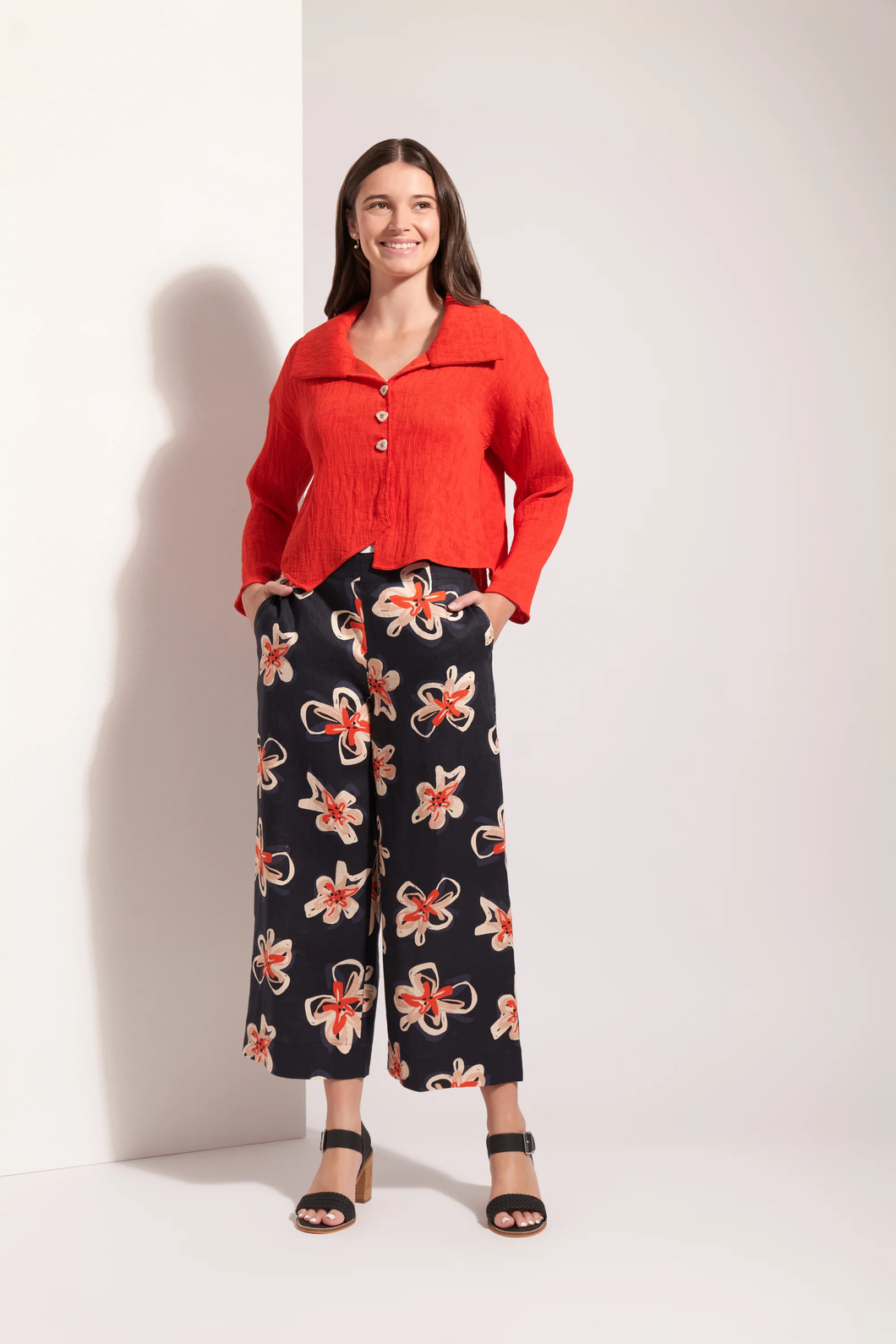 Foil - Its Only Natural Pant - Flower Doodle colour front shot