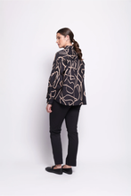 Load image into Gallery viewer, Foil - Long Slim Trapeze Pant - Black colour back shot
