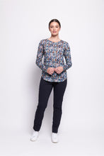 Load image into Gallery viewer, Foil - Long Slim Trapeze Pant - True Navy colour front shot
