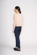 Load image into Gallery viewer, Foil - Love Ewe Cardi - Nougat colour back shot
