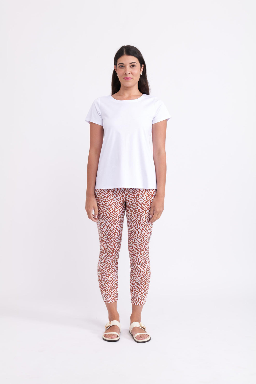 Foil - Natural Flare Top in White colour front shot