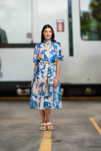 Load image into Gallery viewer, Foil - Shirr Bliss Dress - Marbles colour front shot
