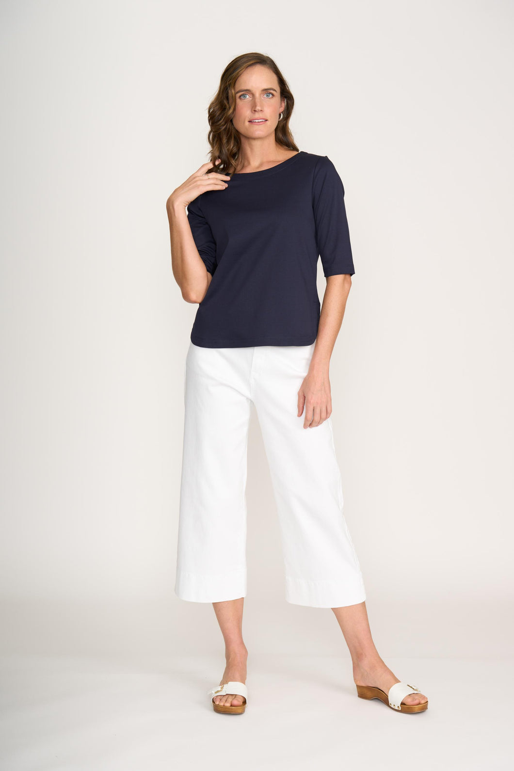 Foil - Shore Bet Top - True Navy colour front shot