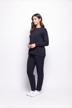 Load image into Gallery viewer, Foil - Software Upgrade Zip Sweater - True Navy colour side shot
