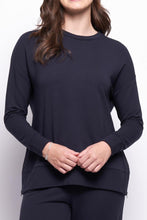 Load image into Gallery viewer, Foil - Software Upgrade Zip Sweater - True Navy colour front closed up shot
