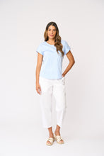 Load image into Gallery viewer, Foil - Clean Queen Top - Soft Blue colour front shot
