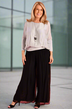 Load image into Gallery viewer, Go Girl - Pisa Silk Pant - Black colour front shot
