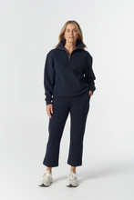 Load image into Gallery viewer, Goondiwindi Cotton - Barkly Cotton Track Pant - Dark Navy colour front shot
