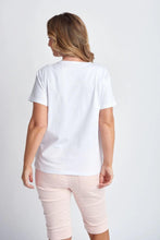 Load image into Gallery viewer, Goondiwindi Cotton - Basic Crew Neck Tee in White colour back shot

