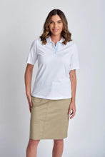 Load image into Gallery viewer, Goondiwindi Cotton - Cotton Jersey Classic Polo in White colour front shot
