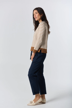 Load image into Gallery viewer, Goondiwindi Cotton - Farmer Cotton Cashmere Jumper - Cornsilk/Laser White colour side shot

