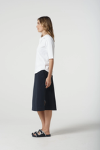 Load image into Gallery viewer, Goondiwindi Cotton - Pima Cotton 3/4 Sleeve Polo - White colour side shot
