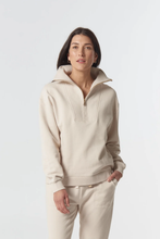 Load image into Gallery viewer, Goondiwindi Cotton - Rugged ½ Zip Cotton Sweater - Birch colour front shot
