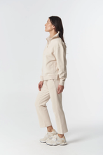 Load image into Gallery viewer, Goondiwindi Cotton - Rugged ½ Zip Cotton Sweater - Birch colour side shot
