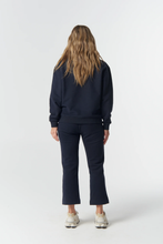 Load image into Gallery viewer, Goondiwindi Cotton - Rugged ½ Zip Cotton Sweater - Dark Navy colour back shot
