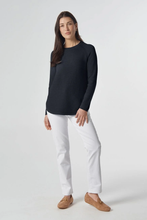 Load image into Gallery viewer, Goondiwindi Cotton - The Classic Crew Neck Raglan Jumper - Dark Navy colour front shot
