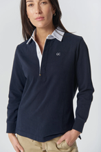 Load image into Gallery viewer, Goondiwindi Cotton - The Traditional Cotton Rugby - Dark Navy colour front shot
