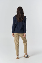 Load image into Gallery viewer, Goondiwindi Cotton - The Traditional Cotton Rugby - Dark Navy colour back shot
