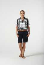 Load image into Gallery viewer, Goondiwindi Cotton - Cotton Spandex Walking Shorts - Dark Navy colour front shot
