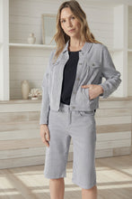 Load image into Gallery viewer, Goondiwindi Cotton - Knee Length Stripe Shorts - Navy/ White front shot
