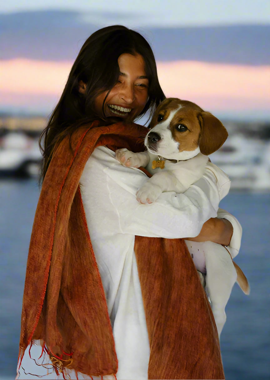 Hobo & Hatch Shawl - Terracotta Color