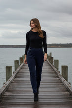 Load image into Gallery viewer, Holmes and Fallon Pant 2 Vertical Zips - Navy colour front shot
