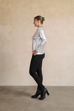Load image into Gallery viewer, Holmes and Fallon Jumper Coated Metallic Knit side shot
