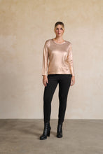 Load image into Gallery viewer, Holmes and Fallon Jumper Coated Metallic Knit front shot
